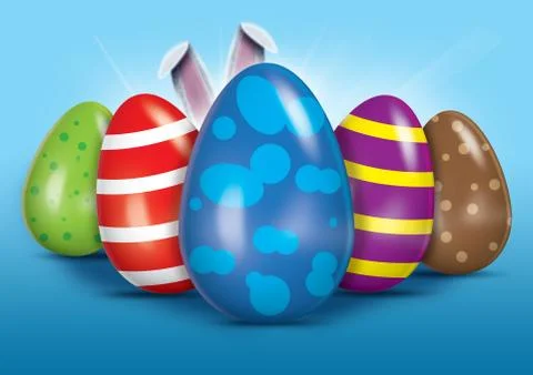 Easter Egg Spread Stock Illustration