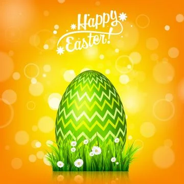 Easter egg. Spring holidays in April. Gift. Seasonal celebration. Illustrazione stock