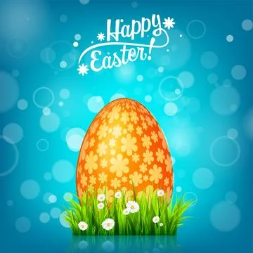 Easter egg. Spring holidays in April. Gift. Seasonal celebration. Ilustração Stock