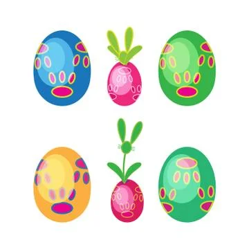 Easter egg in the Spring Stock Illustration
