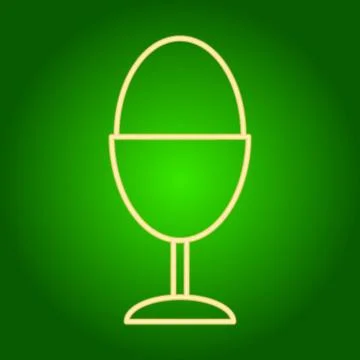 Easter egg on a stand icon . Stock Illustration