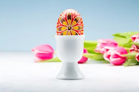 Easter egg on a stand Stock Photos