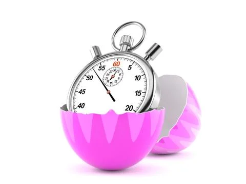 Easter egg with stopwatch Stock Illustration