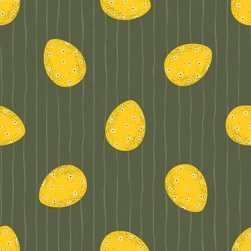 Easter Egg Striped Seamless Pattern Vector Stock Illustration