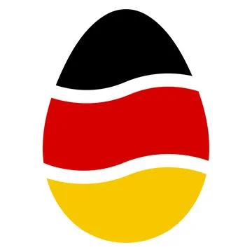 Easter egg, stylized pattern color of Germany flag de Stockillustratie