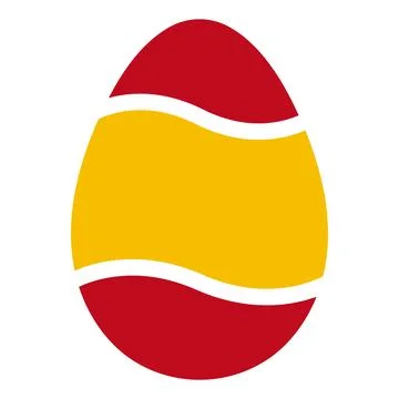 Easter egg, stylized pattern color of Spain flag es Stock Illustration
