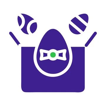 Easter egg surprise in a box. Concept of gift, celebration, and holiday. Stock Illustration