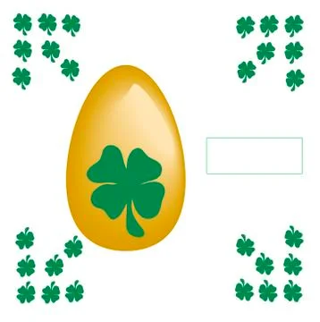 Easter egg with symbol irish Stockillustratie