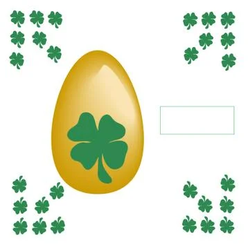 Easter egg with symbol irish Stockillustratie