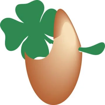 Easter egg with symbol irish Stock Illustration