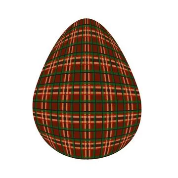 Easter egg in a tartan pattern. Scottish pattern in a colorful check. Traditi Stockillustratie