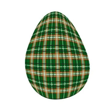 Easter egg in a tartan pattern. Scottish pattern in a colorful check. Tradi.. Stockillustratie