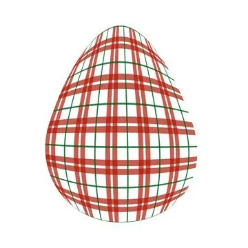 Easter egg in a tartan pattern. Scottish pattern in a colorful check. Traditi Stockillustratie