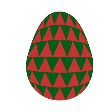 Easter egg in a tartan pattern. Scottish pattern in a colorful check. Tradi.. Stock Illustration