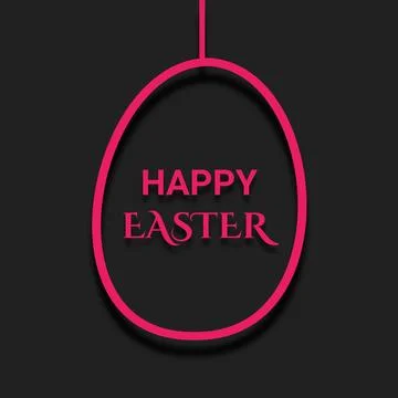 Easter egg with text Happy Easter Stock Illustration