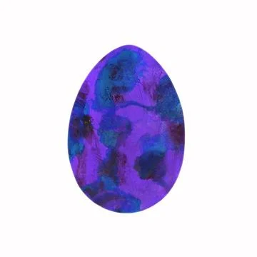 Easter egg - textured bright concrete, isolated on white background. Stock Illustration