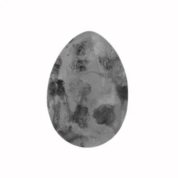 Easter egg - textured concrete, isolated on white background. Stock Illustration