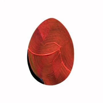 Easter egg - textured orange smears isolated on white background. Stock Illustration