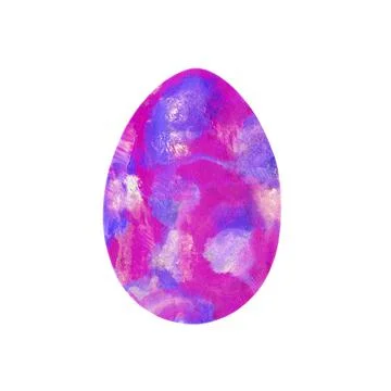 Easter egg - textured pink-violet spots smears isolated on white background イラスト素材