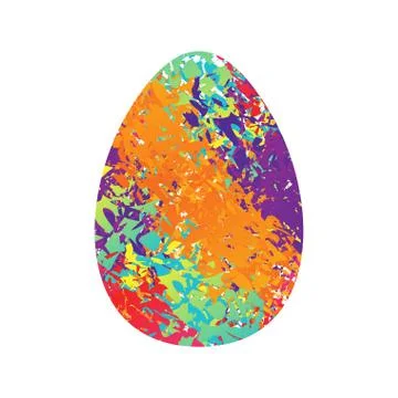 Easter egg. Traditional Easter egg on white background. Color Easter egg isol 스톡 일러스트