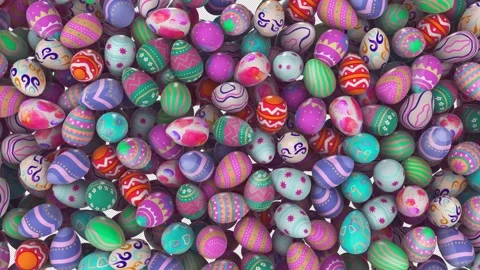 Easter Egg Transition on Alpha Stock Footage 303965035