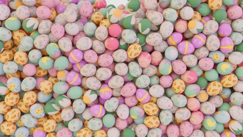 Easter Egg Transition on Transparent Alpha Stock Footage 306296155