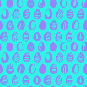 Easter Egg Trendy Seamless Pattern 스톡 일러스트