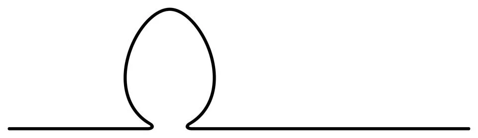 Easter egg vector in Black. White isolated background. Stock Illustration