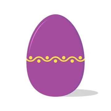 Easter egg. Vector cartoon illustration in flat style. Isolated object. Stock Illustration