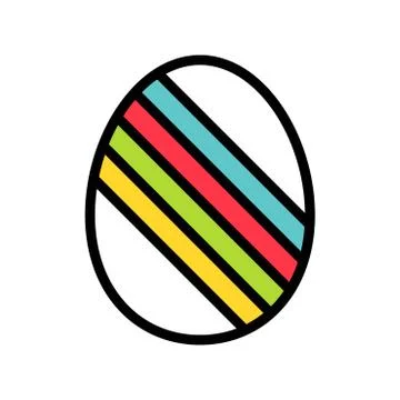 Easter egg vector, Easter filled icon editable stroke Illustrazione stock