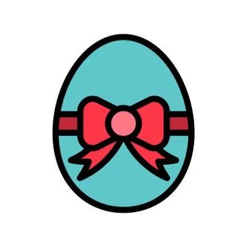 Easter egg vector, Easter filled icon editable stroke Illustrazione stock