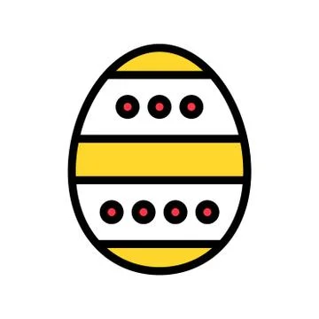 Easter egg vector, Easter filled icon editable stroke Illustrazione stock