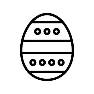 Easter egg vector, Easter line icon editable stroke Illustrazione stock