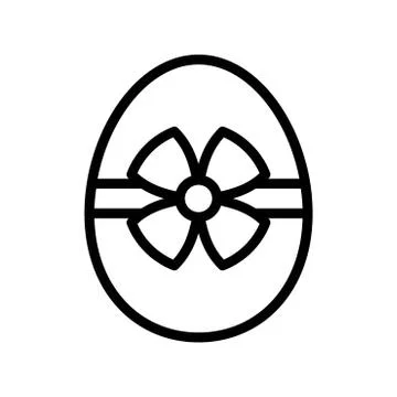 Easter egg vector, Easter line icon editable stroke Illustrazione stock