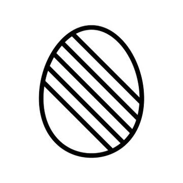 Easter egg vector, Easter line icon editable stroke Stock Illustration