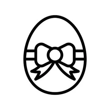 Easter egg vector, Easter line icon editable stroke Stock Illustration