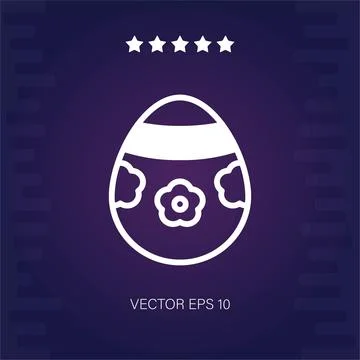 Easter egg vector icon Stock Illustration