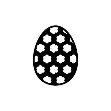 Easter Egg vector icon. Two easter eggs. Flat simple Line Icon On Black 스톡 일러스트