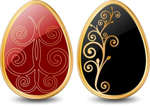 Easter Egg. Vector illustration in black over Stock Illustration