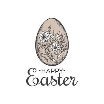 Easter egg vector illustration hand drawing Stock Illustration