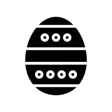 Easter egg vector, Isolated Easter solid style icon Stock Illustration