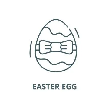 Easter egg vector line icon, linear concept, outline sign, symbol 스톡 일러스트