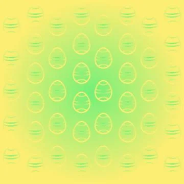 Easter egg. Vector seamless pattern, vector illustration. on yellow-green Illustrazione stock