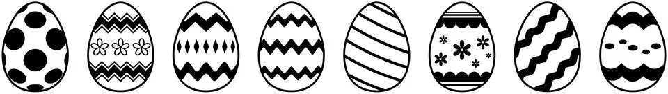 Easter Egg vector set on white isolated background. Stock Illustration