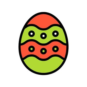 Easter egg vector, Spring season filled icon editable stroke Illustrazione stock
