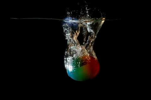 Easter egg in water Stock Photos