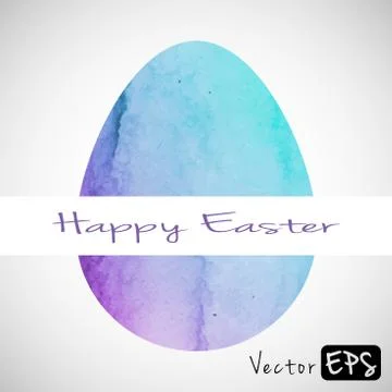 Easter egg of watercolor texture Illustrazione stock