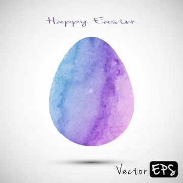 Easter egg of watercolor texture Stockillustratie