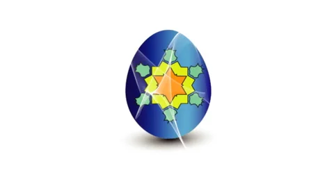 Easter egg on white background Stock Footage 62351517