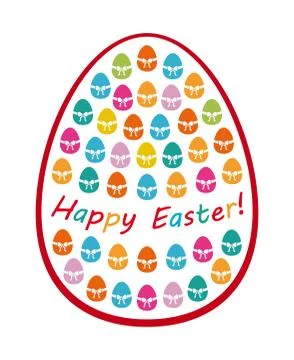 Easter egg with white background Stock Illustration